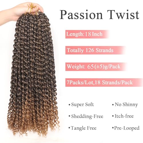Leeven 18 Inch Passion Twist Braids for Butterfly Faux Locs, Water Wave Crochet Hair - Image 4