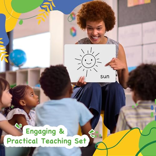 Double Sided Dry Erase White Board, Ohuhu 30-Pack 9 x 12 Inch Small Classroom Whiteboards Set, Including 30 x Lap Boards, 30 x Black Markers, 30 x White Board Erasers, Individual M image 1