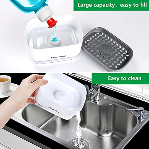 19 Pack Kitchen Clean Sponges for Dish,1 Pack Dish Soap Dispenser for Kitchen, Soap Dispenser and Sponge Holder 2 in1 - Image 5