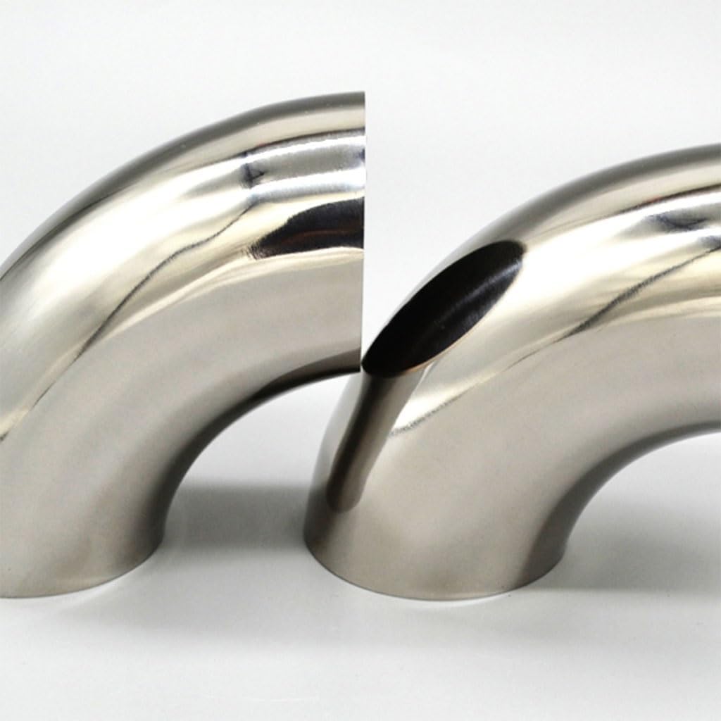 Stainless Steel Cast Pipe Fittings,90 Degree Stainless Steel Elbow, OD 16mm 19 22 25 35 38 42 48 51mm Sanitary Welding Pipe Fitting Welded Pipe,(19MM 1.5MM)