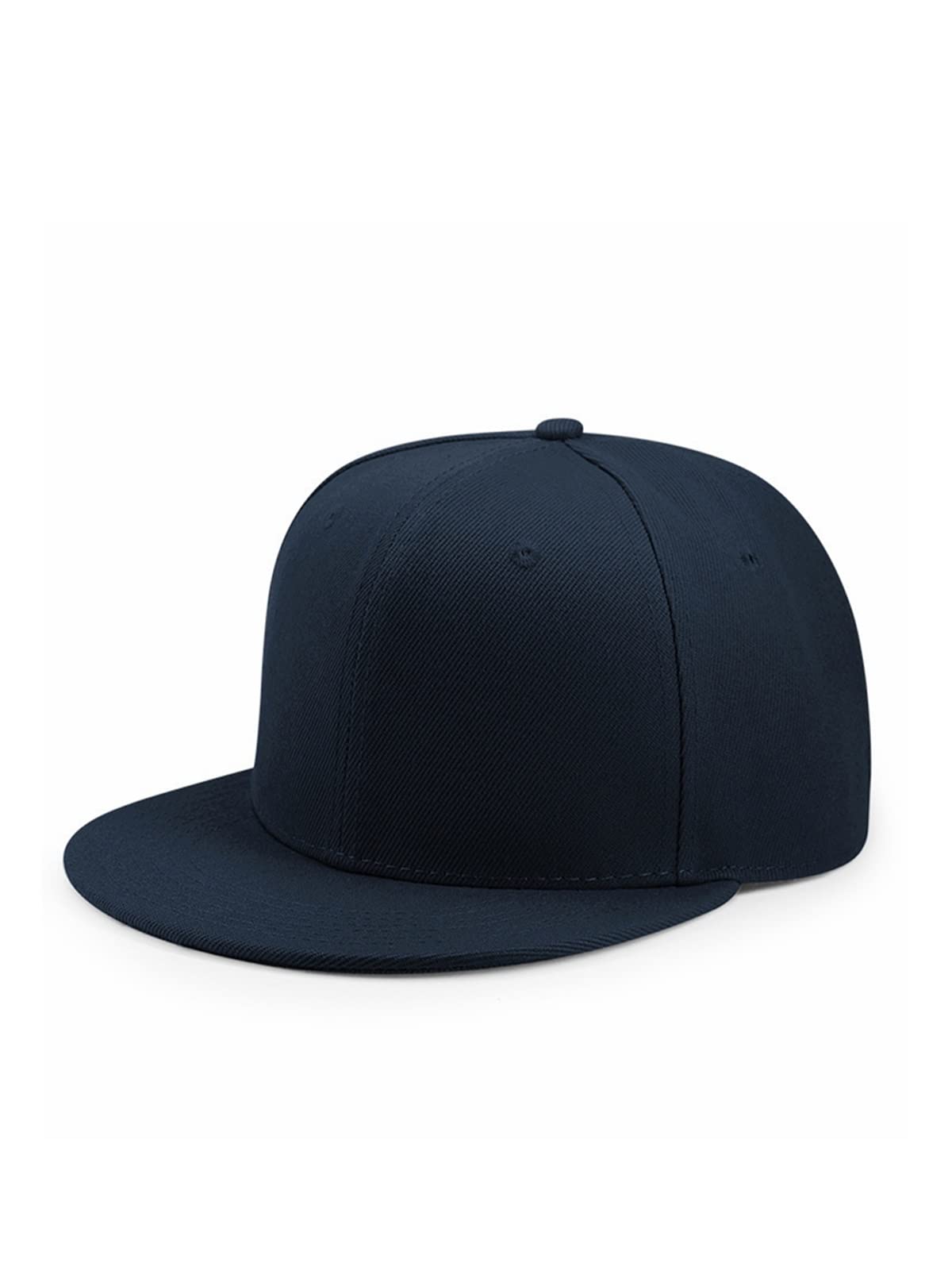 ZZSRJ Gorra de béisbol de espalda para adultos para señoras de cabeza pequeña Hip Hop Snapback Cap hombres Plus tamaño ajustado tapa plana de 55 cm a 64 cm (color: negro, tamaño: 62 cm)