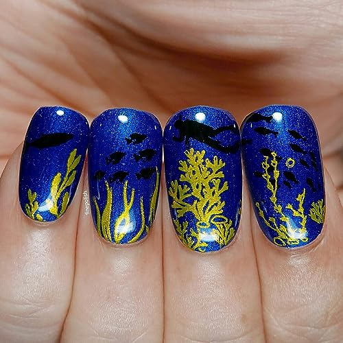 Esmalte Gel U V LED AIMEILI Midnight Swim 10ml miniatura 4