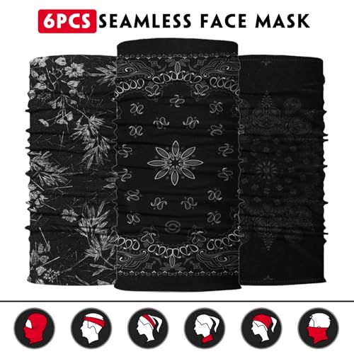 Image of Neck Gaiter for Men Women Headwear Bandana Head Wrap Face Scarf Mask Cover Warmer Balaclava-Seamless & Versatile