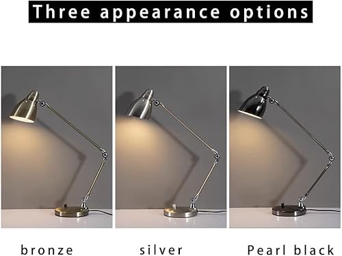 Miniatura 5 de Lámpara de mesa LED  Lámpara de mesa con brazo oscilante con una lámpara de luz natural de 4000 K  Lámpara de mesa plegable de metal para estudio,