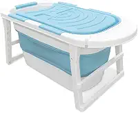 Banheira Ofurô Dobrável Portátil 200l Azul Adulto