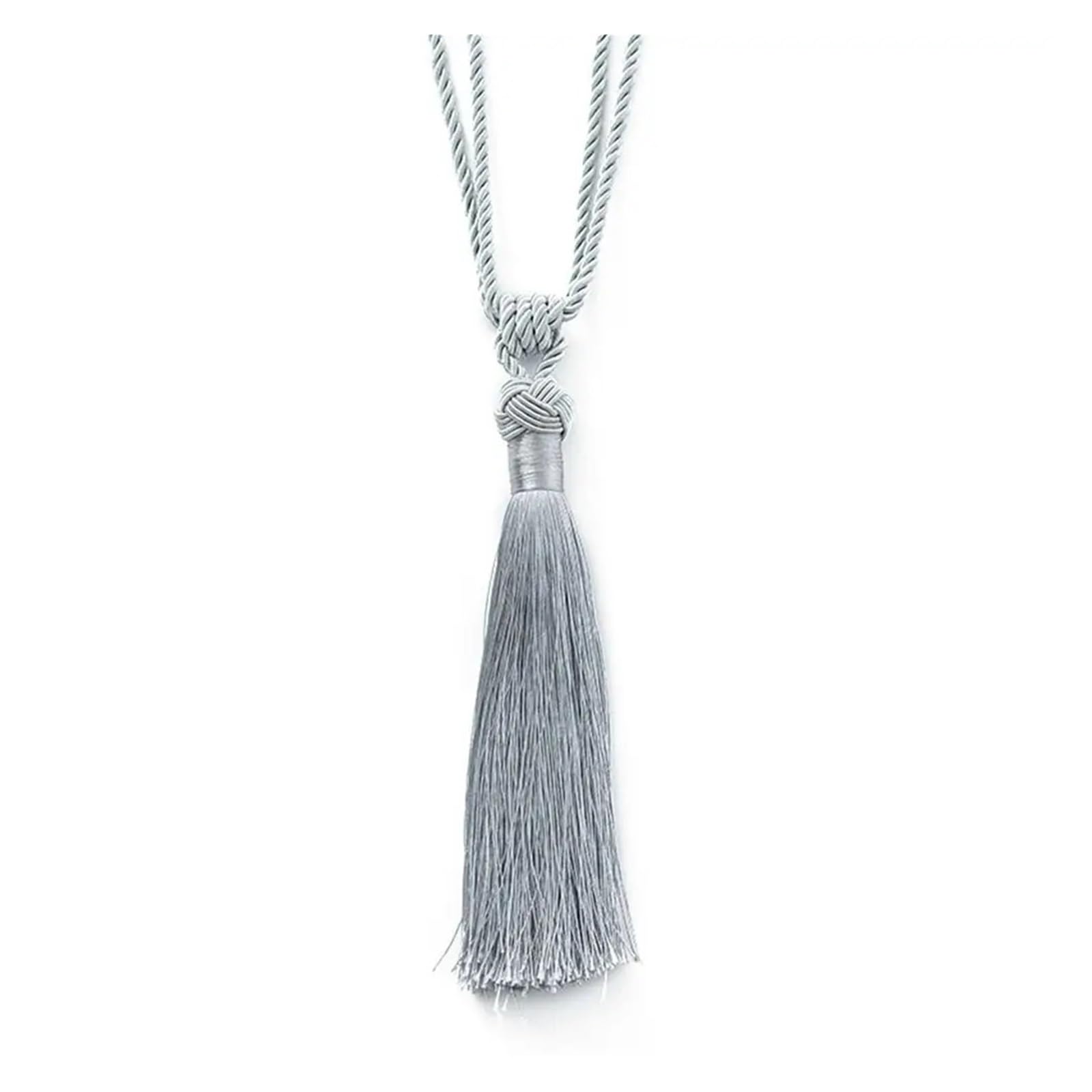 Elegante Raffhalter mit geflochtenen Quasten, 10 Stück, Satin-Seil zum