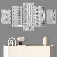 SIGNWIN 5 Panel Canvas Wall Art Abstract Colorful Geometric Hallway Minimalist Mixed Media Multicolor Patterns for Home Decorations Ready to Hang - 60