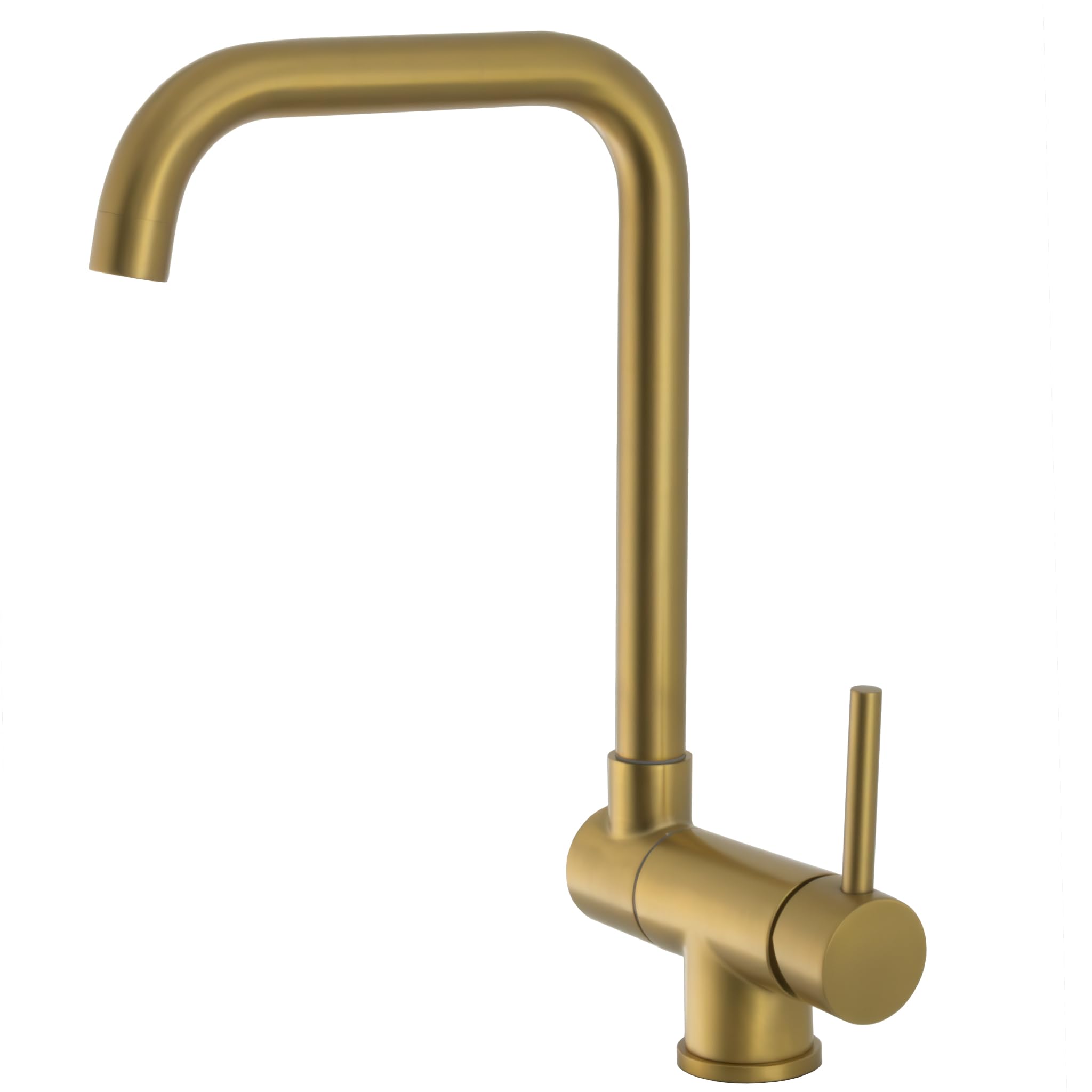 VALAZ Grifos Cocina Plegable Fregadero Oro Mate Caño en C Abatible | Grifo Monomando Giratorio 360, Ideal para Debajo de Ventanas | Ahorro de Agua| Instalación Fácil y Rápida