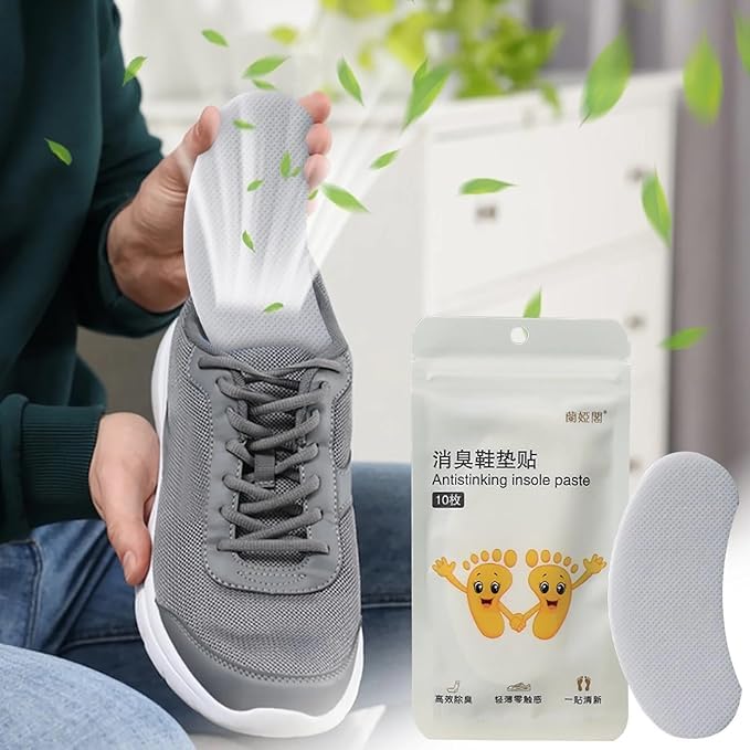 Mshine Antistinking Insole Paste (10 Pcs) – Odor-Removing Shoe Inserts, Sweat-Absorbing Deodorizer Pads for Shoes, Long-Lasting Freshness, Ultra-Thin & Comfortable Foot Care Stickers (Pack Of 2) - Image 9 thumbnail