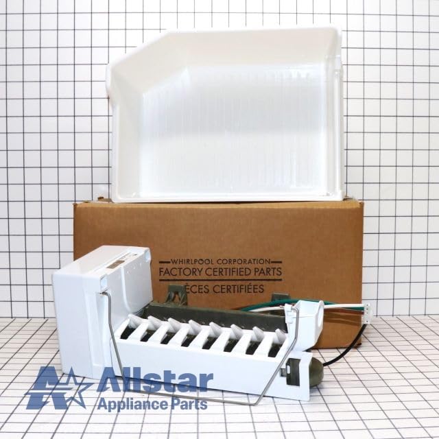 W11517113 Refrigerator Ice Maker Assembly and 5 & 8 Pin Wire Harness