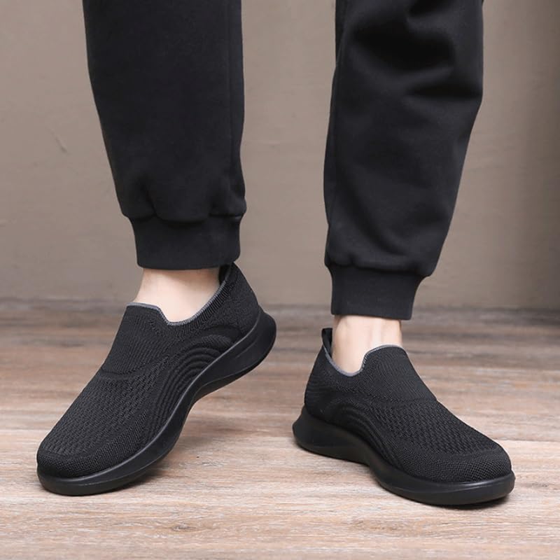 Men's Slip-On Linen-Blend Loafers Lightweight Design with Contrast Topstitching for Spring Garden Parties3