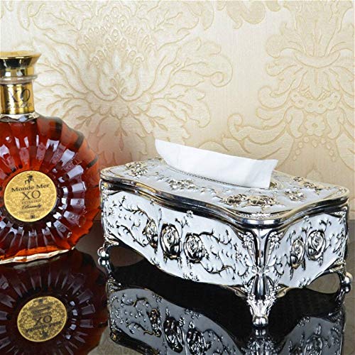 Boîte à Mouchoirs En Acrylique,Purement Fait à La Main,Distributeur De Mouchoir Rectangulaire Pour Voiture,Hôtel,Chambre,Bureau (Noir
