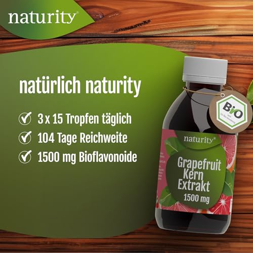 naturity Bio Grapefruitkernextrakt Tropfen 250ml - 1500 mg Bioflavonoide – Ansicht 3