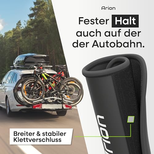 Arion Fahrrad Rahmenschutz 3er Set I Transportschutz passend für Thule Fahrradträger I Carbon Rahmen Schutz I Fahrrad Anhänger E-Bike Zubehör I ebike Befestigung universal passend