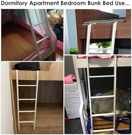 Adjustable Bed Ladder for Adults & Kids, Safe Bunk Ladder with Comfort Pads, Perfect for RVs & Campers - 51in Black Folding Climbing Aid