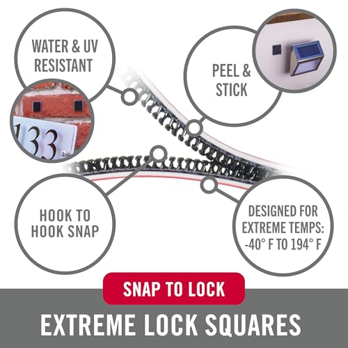 Image of VELCRO Brand Extreme Lock Snap Fasteners, 1 inch Squares, 50 Set Contractor Size Pack, Superior Semi Permanent Hold in Extreme Temperatures, Heavy Duty Reclosable Technology, Black