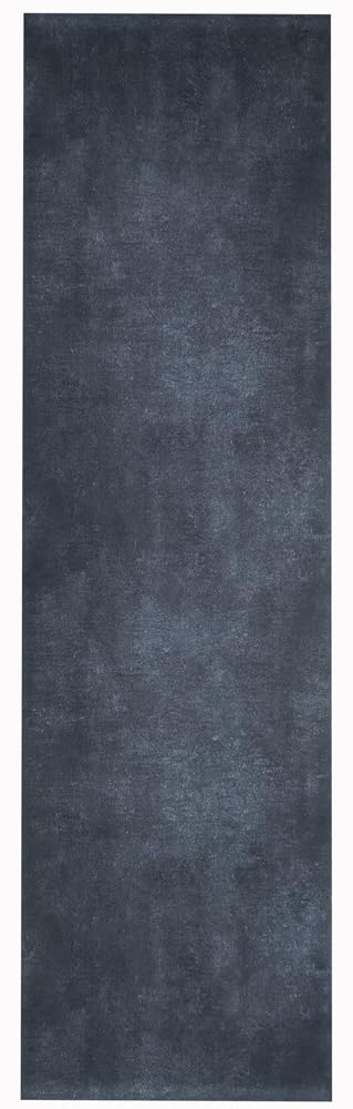 Tapis en PVC uni Gris Effet Ciment - Tapis Long pour Couloir, Chemin, Cuisine et Nettoyage Facile - 65 x 300 cm/Gris