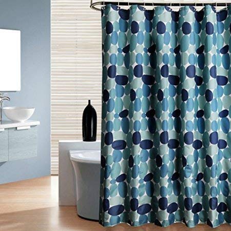 Uphome Cobble Stone Bathroom Shower Curtain, 72 X 72 Inch Blue and Grey Heavy-Duty Waterproof and Mi - //coolthings.us