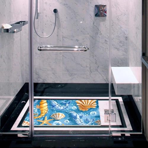 Tapis de bain antidérapant lavable en machine en PVC absorbant l'eau