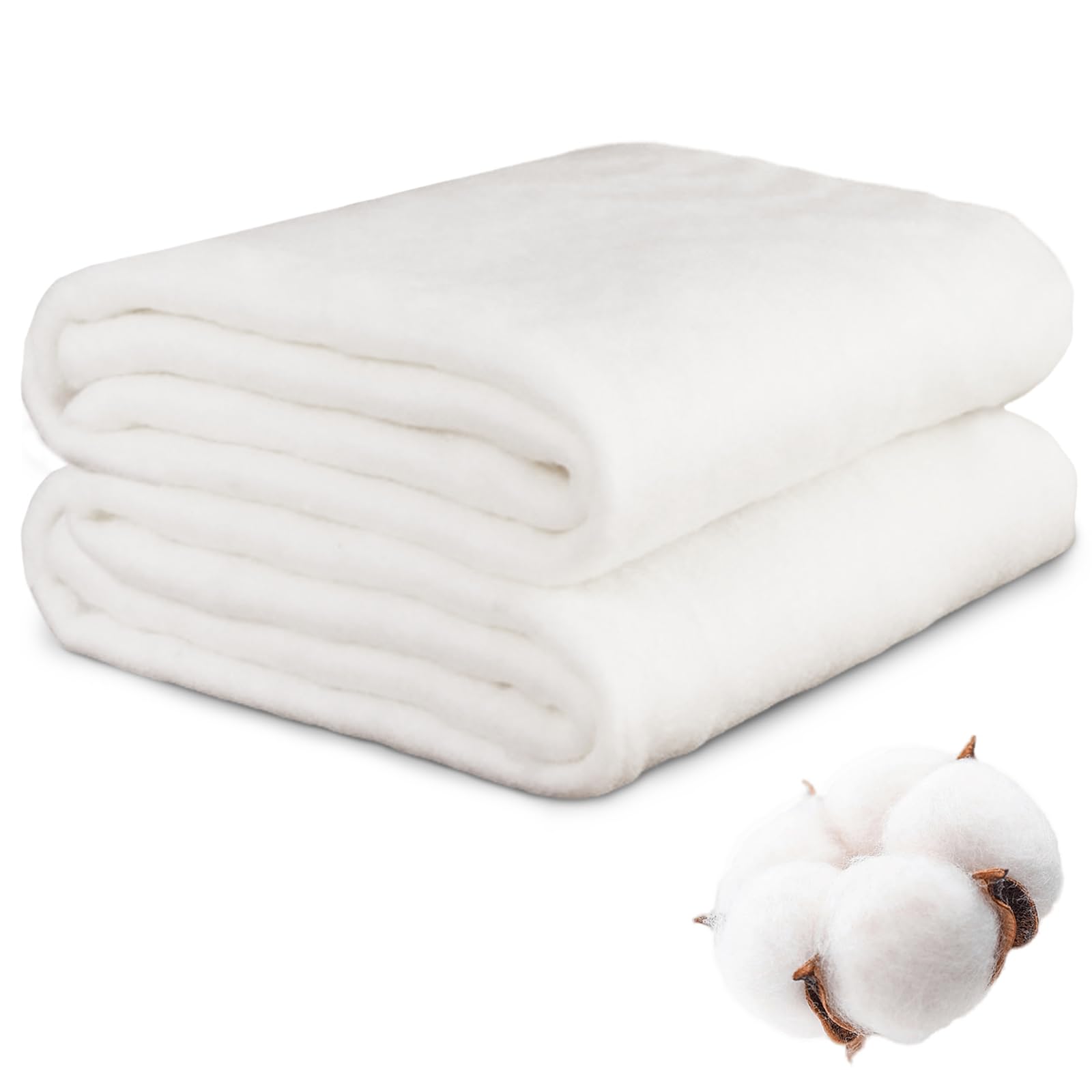 2Pcs Cotton Quilt Batting,47