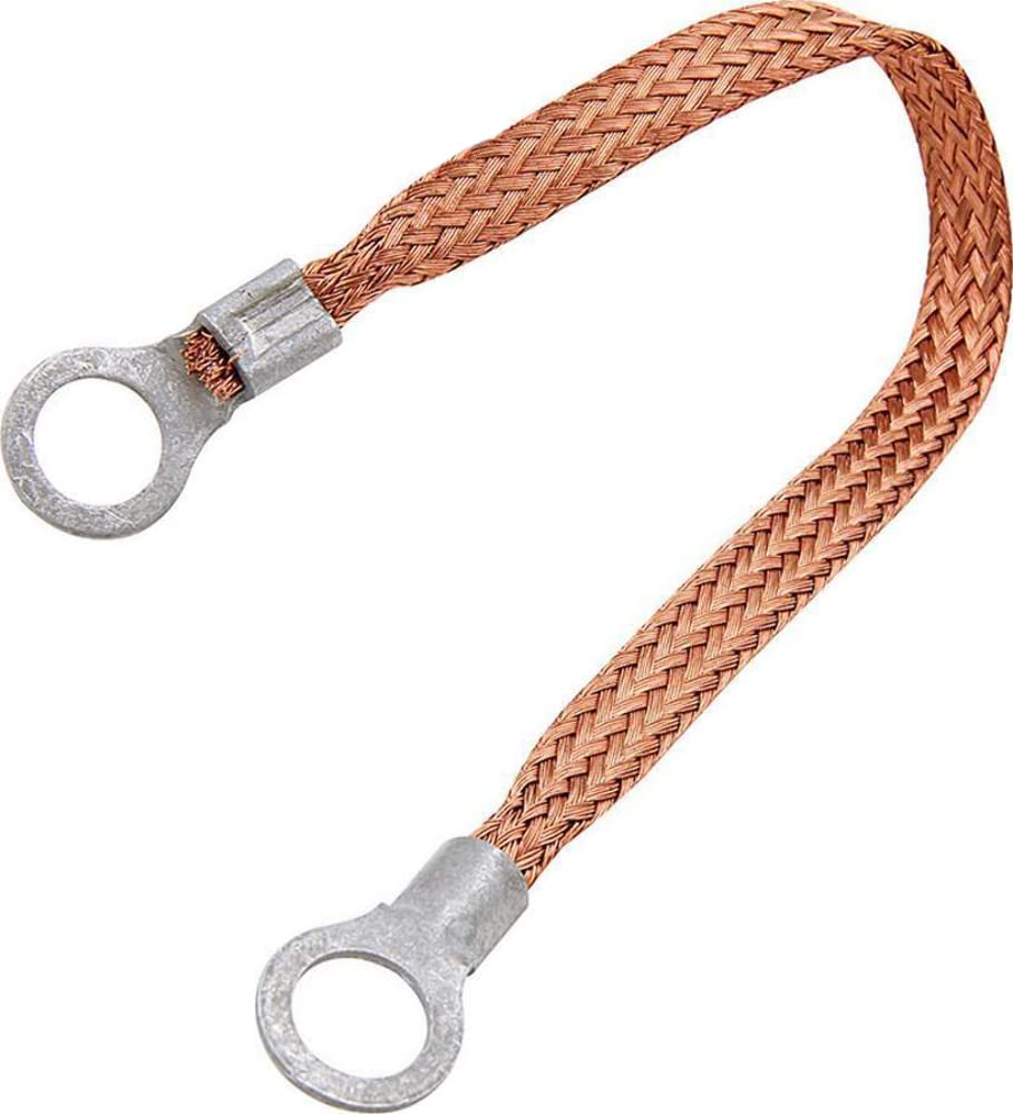 Allstar Performance ALL76328-12 12 x 0.25 in. Copper Ground Strap Ring Terminals