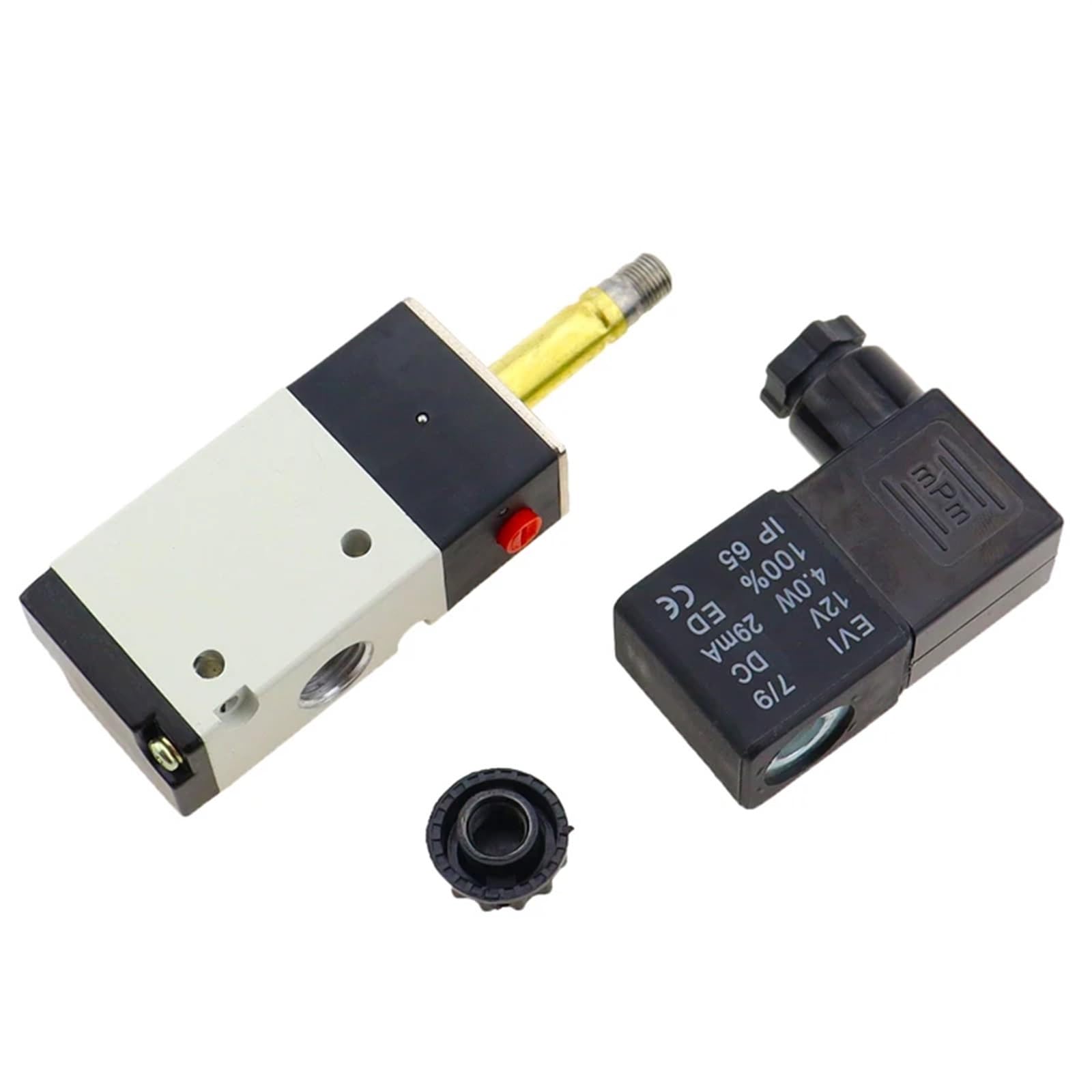 1/8 ''Porty 3V210-08 2 Pozycje 3-drożny pneumatyczny zawór elektromagnetyczny DC 12V 24V AC 110V 220V (3v210-08W 10mm, AC220V)