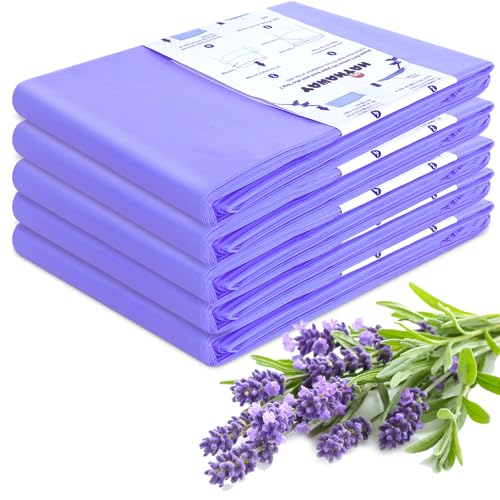 Image of Diaper Pail Refill Bags Compatible With Dekor Plus Diaper Pail, Extra 30% Length, Lavender Scent, 5 Pack
