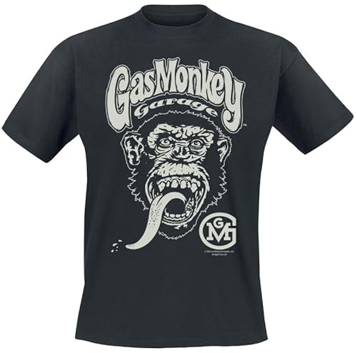 Gas Monkey Garage Logo Homme T-Shirt Manches Courtes Noir L