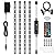 HitLights LED Strip Lights, 4 Pre-Cut Waterproof RGB Small LED Light Strip Kit Dimmable Color Changing SMD 5050 LED Tape Light with RF Remote, UL-Listed Power Supply and Connectors for TV Bedroom Home