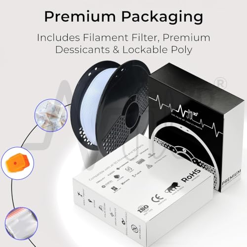 Image of NFIL3D Premium HS PLA+ Polar White - 3D Printing Filament | Compatible with All 3D Printers | 1.75mm | 1Kg