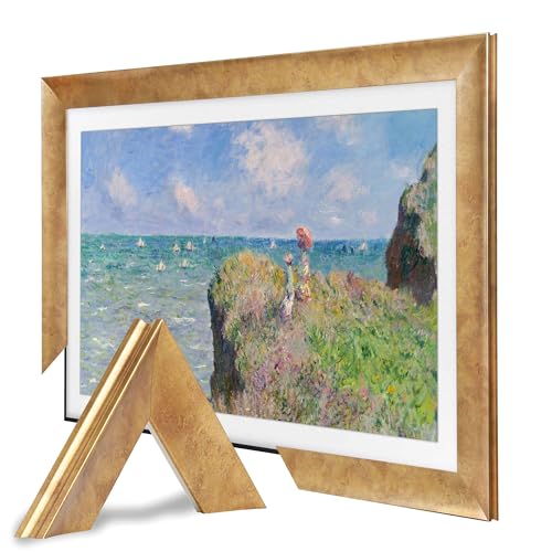 TV Guard Frame TV Bezel, Compatible With Samsung The Frame TV, 43 Inch, Matte Gold, Suitable for Wall Mounted Televisions