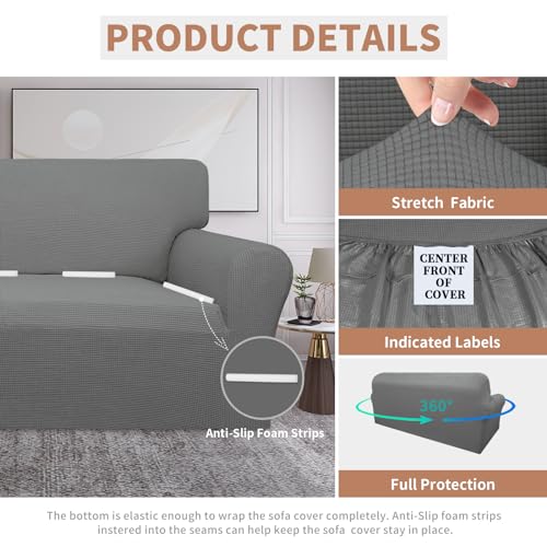 Image of Easy-Going 100% Waterproof Couch Cover, 3 Cushion Couch Slipcover for Sofa