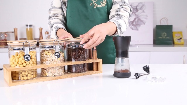 Amazon | KKC キャニスター ガラス 800ML ココアの粉末 調味料や乾物