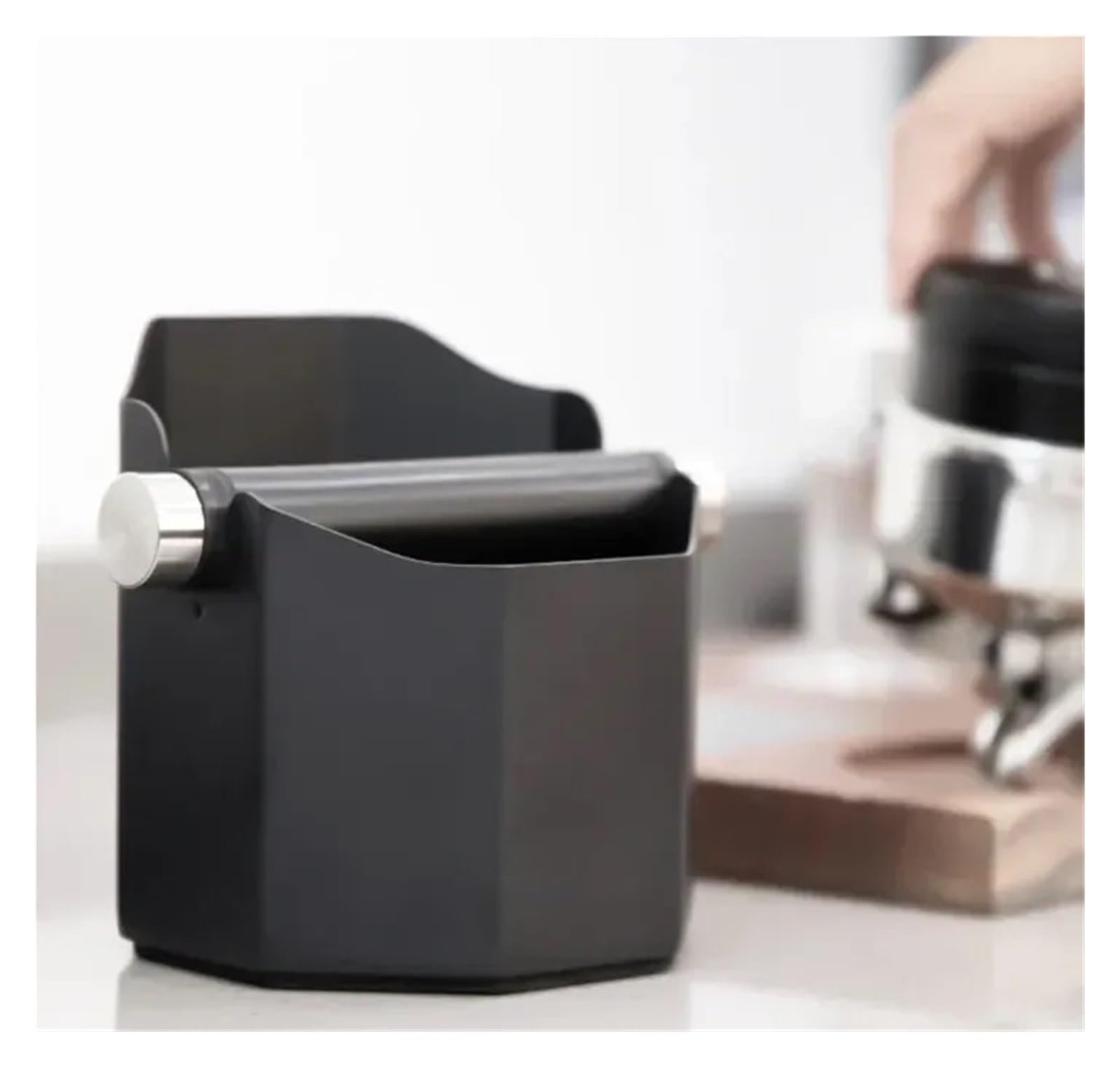 Knock Box pojemnik na odpady do kawy espresso dla baristów - łatwy do czyszczenia, idealny do użytku w domu i kawiarni, narzędzie dla miłośników espresso