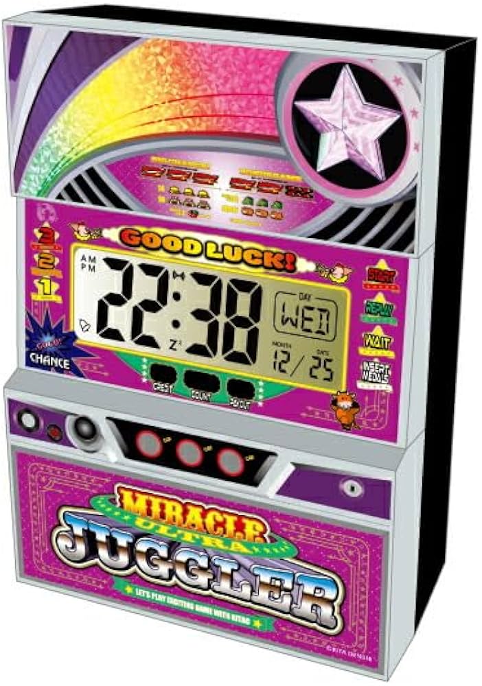 Amazon.co.jp: ジャグラー スロットクロック 置き時計 カレンダー