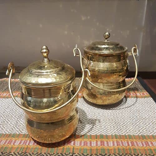 Zishta Brass Ghee Pot/Container Small