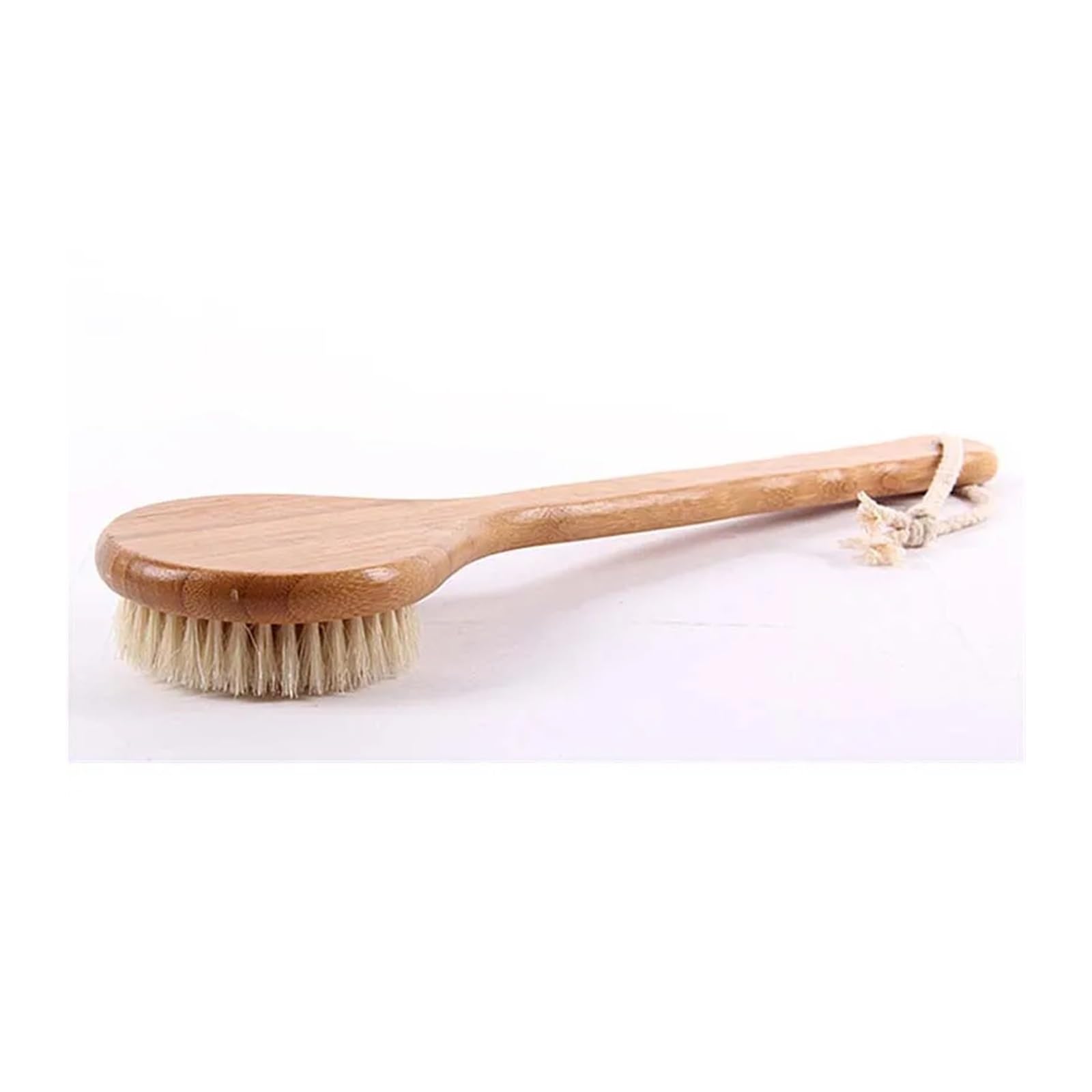RüCkenbüRste Dusche 33 cm lange Dusch-Körperbürste aus Bambus mit Wildschweinborsten, perfekt for Bürsten trockener Haut, unverzichtbar for ein Peeling zur Cellulite-Reduzierung