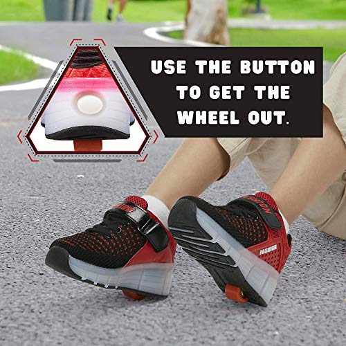 Image of SDSPEED 7 Colors LED Rechargeable Kids Roller Skate Shoes with Single Wheel Shoes Sport Sneaker