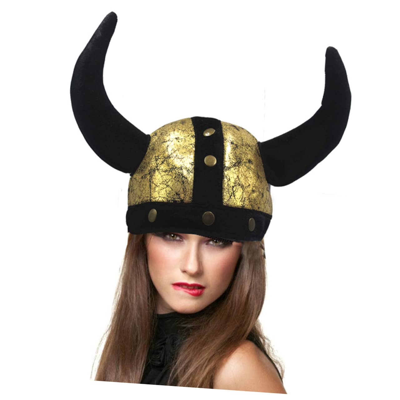 ABOOFAN 4 Piezas Adorno Cuerno Sombrero De Guerrero Gorras De Caballero Vestido De Disfraz Edad Única Poliéster Niñas Para Soldado Fiesta Cascos Favor Medio Prop Cosplay Decoración Buey