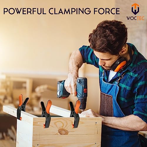 Woctec 4-Pack Spring Clamps Heavy Duty - 6 Inch Large Plastic Clamps For Crafts And Pool Cover Clips With 3 Inch Jaw Opening- Wodworking Clamps For Cover Holding And Wood Gluing thumb #5