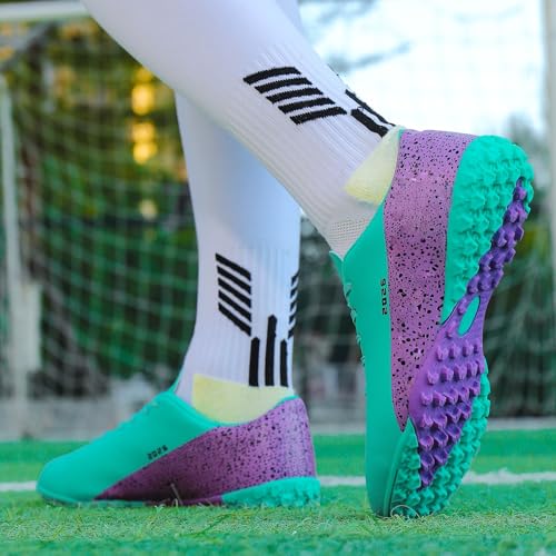 Image of Mens Soccer Cleats Womens Indoor Soccer Shoes Wide Baseball Turf Shoes Adult Youth Rugby Shoes Big Boys Small Spikes AG TF Football Boots