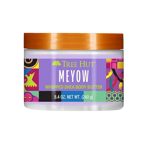 Tree Hut Meyow Whipped Shea Body Butter, Long-lasting Hydration Leaves Skin Feeling Soft & Moisturized, Lightweight, Nourishing Essential Body Care, Limited Edition Scent, 8.4 fl oz. - Meyow - 8.4 Ounce (Pack of 1)