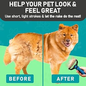 Maxpower Planet Original Pet Grooming Rake - Double-Sided Deshedding Dematting Tool, Undercoat Rake for Dogs & Cats, Extra-Wide Dog Grooming Brush & Deshedder Comb for Long Hair, Reduces Shedding 95% Maxpower Planet Original Pet Grooming Rake Double Sided Deshedding Dematting Tool Undercoat Rake for Dogs Cats Extra Wide Dog Grooming Brush Deshedder Comb for Long Hair Reduces Shedding 95