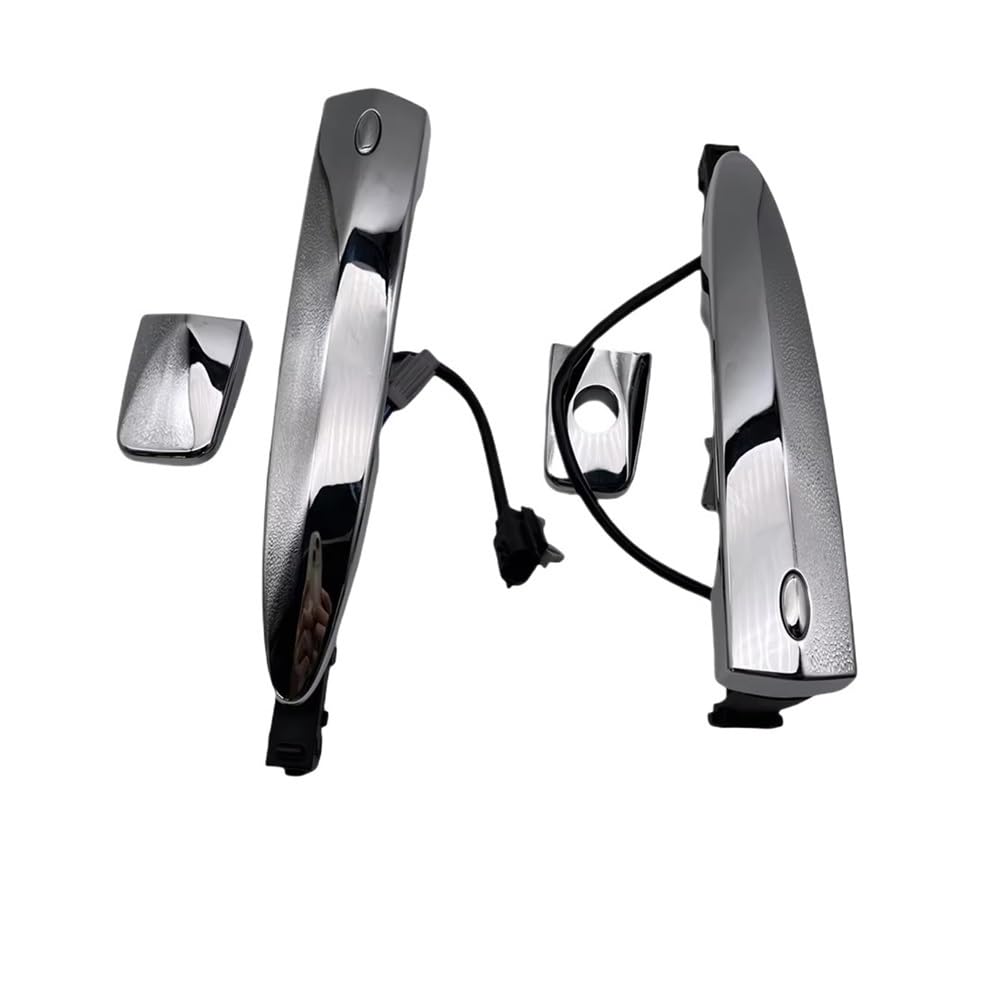 RAtsch Car Side Exterior Door Handle 806469N00A Car Front Chrome Exterior Door Handles Silver ABS 826469N00A 806451AA0A for Leaf for Maxima for Murano for Sentra