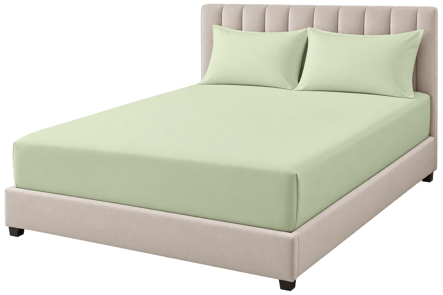 Bloombedding Cream 100% Egyptian Cotton 400 Thread Count King Size Fitted Sheet, 25Cm Deep Pocket, 152 X 200Cm, Breathable Cotton Bedding For King Size Mattress
