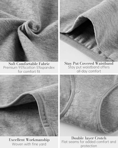 Image of CULAYII Tummy Control Underwear Womens High Waisted Cotton Panties Breathable Full Coverage Postpartum Ladies Briefs