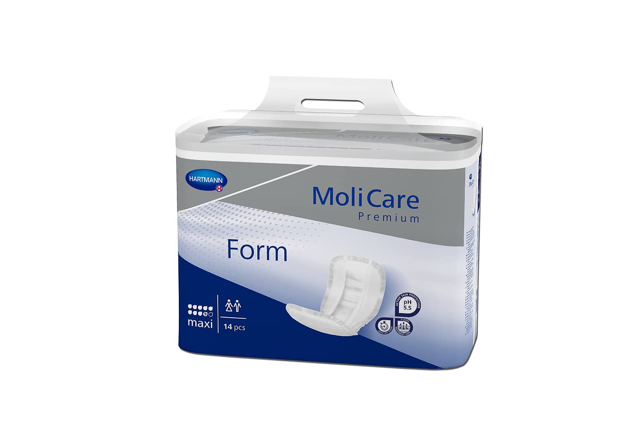 Molicare Forma premium 9 kropli, do najcięższego nietrzymania moczu: maksymalne bezpieczeństwo, dodatkowa ochrona przed wyciekiem i dyskrecja dla kobiet i mężczyzn, 4 x 16 sztuk