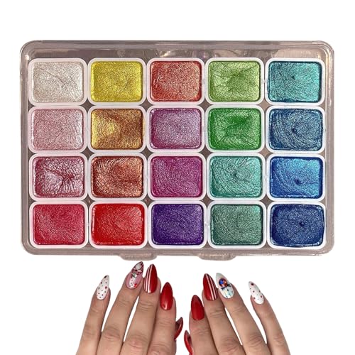 Paleta de acuarela | 20 colores de larga duración, juego de pintura de acuarela artística, paleta de pintura de acuarela | Paletas de pintura de acuarela para adultos, niños, artistas y aficionados