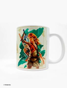 Pyramid America - Zelda Mug - The Legend of Zelda Tears of the Kingdom - Zelda Link Star Warsord 11 oz. Mug - Unique Ceramic Cup for Coffee, Cocoa & Tea Drinkers - Chip Resistant & Printed Both Sides