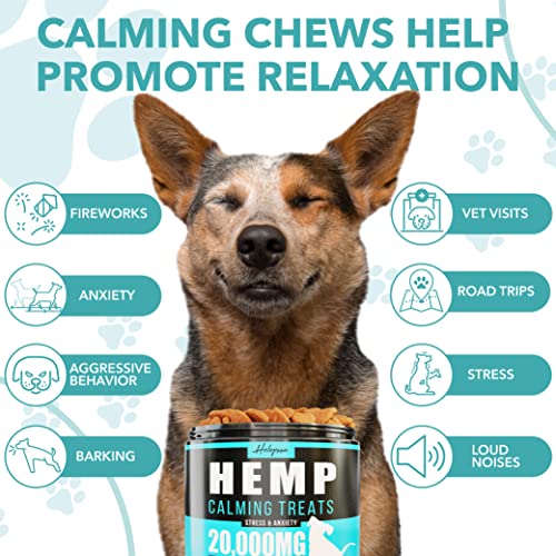 Hemp Calming Chews for Dogs with Anxiety and Stress 180 Soft Dog